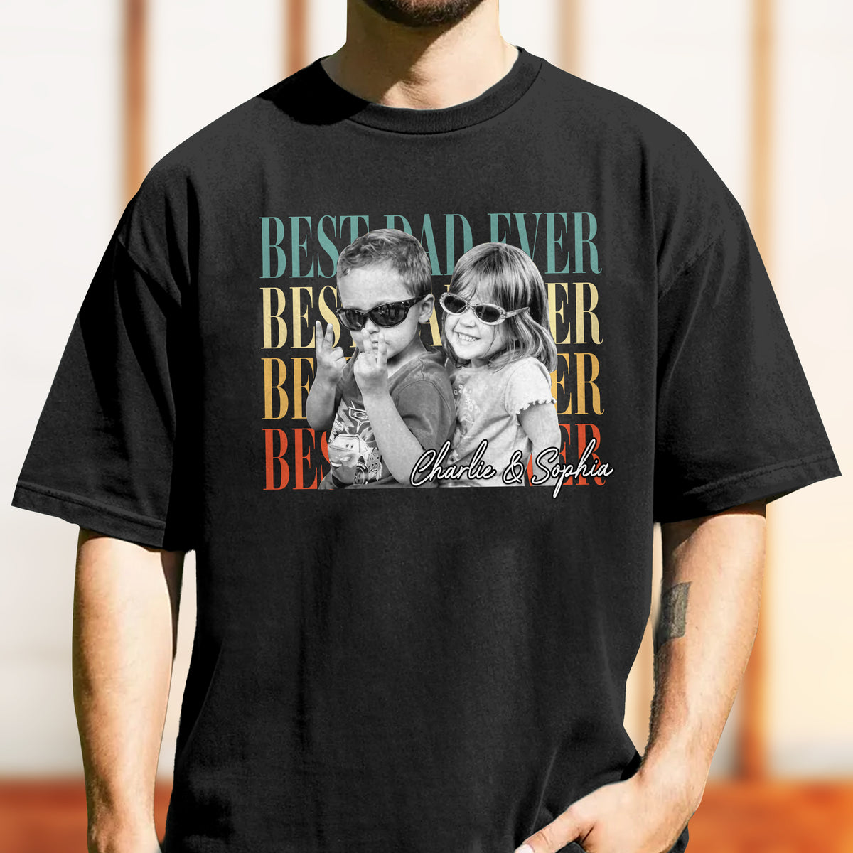 Personalized Vintage Photo Best Dad Ever Retro Comfort Shirt HO82 902492