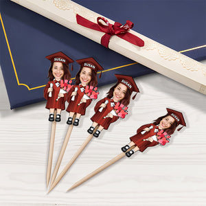 Custom Funny Face Class of 2025 Graduation Decoration Cupcake Toppers HA75 892120