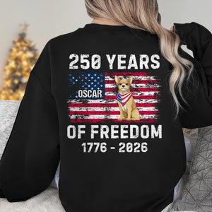 Custom Dog America 250 of Freedom Back Side Dark Shirt LM32 895315