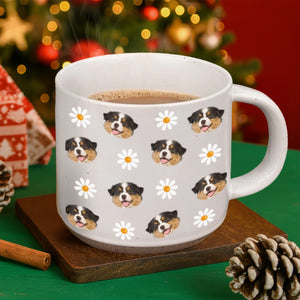 Custom Face Photo With Icon Dog Pottery Mug TH10 894259