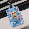 Custom Photo Dog Cat Tropical Pattern Luggage Tag HA75 892720