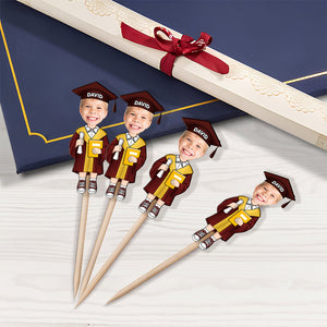 Custom Funny Face Kid Class of 2025 Graduation Decoration Cupcake Toppers HA75 892122