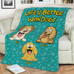 Better With My Dogs Personalized Blanket HA75 892138