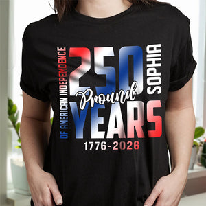 Custom Name 250 Years of American Independence Patriot Dark Shirt LM32 895147