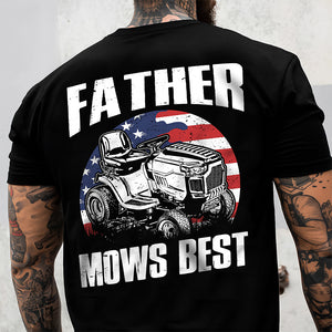 Custom Photo Father Mows Best Retro Backside Shirt LM32 893635