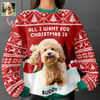 We Woof You A Merry Christmas Custom Dog Photo Ugly Sweater CH07 896502