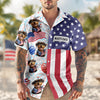 Custom Cute 3D American Dog - Independence Flag Design Hawaiian Shirt LM32 897915