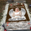 Custom Photo Give A Hug From Heaven Memorial Grave Blanket LM32 893167