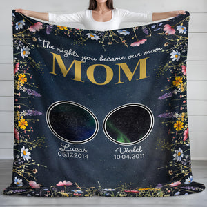 The Night You Became Mom Grandma Personalized Star Map Blanket Mother's Day Gift CH07 895296