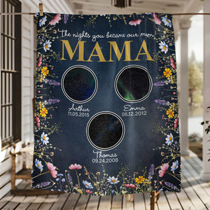 The Night You Became Mom Grandma Personalized Star Map Blanket Mother's Day Gift CH07 895296
