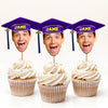 Custom Face Photo With Graduation Hat Cupcake Toppers For Party TH10 892497