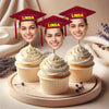 Custom Face Photo With Graduation Hat Cupcake Toppers For Party TH10 892497