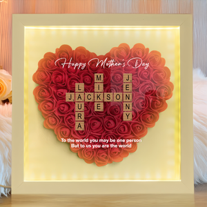 Personalized Family Name Crossword Art Flower Shadow Box For Mother's Day LM32 893277