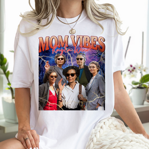 Custom Photo Mom Vibes - Personalized Cool Moms Club Retro Style Birght Shirt CH07 895346