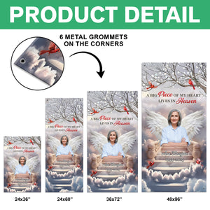 Custom Photo A Piece Of My Heart Lives In Heaven Memorial Grave Blanket LM32 893237