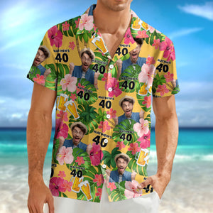 Custom Birthday Photo Tropical Style Hawaii Shirt Summer Gift CH07 895664
