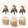 Custom Superheroes Photo Cupcake Toppers Peronalized Birthday Gift CH07 895348