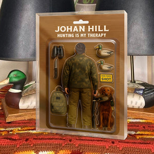 Personalized Realistic Dad's Favorite Type Of Hunting Acrylic Block Plaque Gift LM32 893459