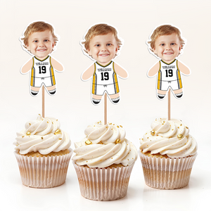 Custom Photo Basketball Team Decoration Cupcake Toppers HA75 892292