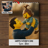Custom Lego Photo Dad - Kid Family Rectangle Shaped Building Brick Blocks Gift LM32 893563