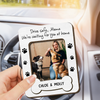 Custom Dog Dad Photo Drive Safe Daddy 2 Layered Car Visor Clip CH07 895940