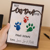 Best Dog Dad Ever Hands Down 2-Layered Wooden Plaque With Stand For Dog Lover TH10 894003