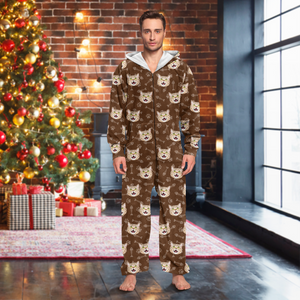 Custom Photo Dog Cat With Paw Onesie Pajamas HO82 894322