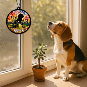 Custom Floral Dog Memorial Suncatcher For Dog Lovers TH10 894507