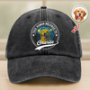 Custom Photo This Human Belongs To Dog Van Gogh Style Washed Denim Baseball Cap HA75 897214