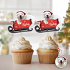 Custom Dog Photo Santa Cupcake Cupcake Toppers HO82 894580