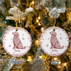Personalized Dog Lover Toile De Jouy Vintage French Style Ceramic Ornament HA75 897090