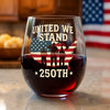 We Stand 250th Anniversary USA Veteran Wine Glass HA75 897312