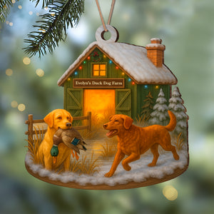 Custom Name Duck Hunting Dog Farm Wood Ornament – Christmas Gifts LM32 893889