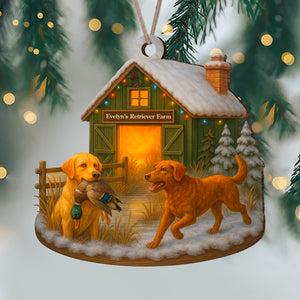 Custom Name Duck Hunting Dog Farm Wood Ornament – Christmas Gifts LM32 893889