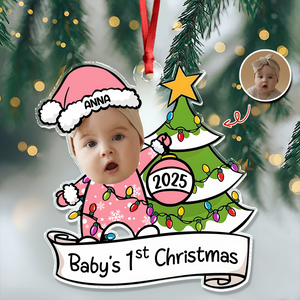 Custom Photo Baby's First Christmas Personalized Acrylic Ornament New Born Gift HA75 892860