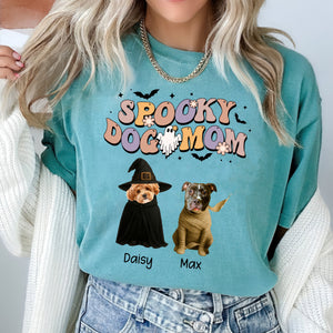 Custom Photo Spooky Dog Mom Comfort Shirt For Halloween TH10 896159