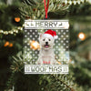 Custom Dog Cat Photo Merry Christmas Acrylic Ornament CH07 896618