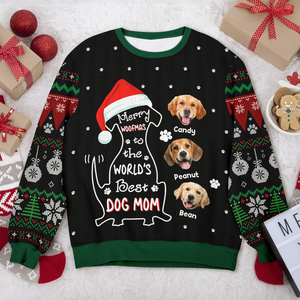 Custom Photo Merry Woofmas To The World Dog Ugly Sweater CH07 899464