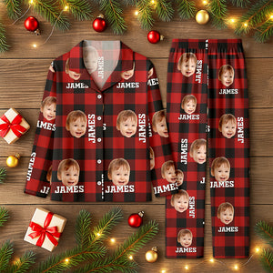 Custom Photo Christmas Pajamas For Family TH10 888737 896631