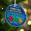 Personalized Gift Family Love Knows No Distance Glass Ornament LM32 895627