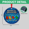 Personalized Gift Family Love Knows No Distance Glass Ornament LM32 895627