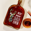 Custom Photo Best Buckin' Dad Ever Personalized Whiskey Bottle For Deer Hunter HA75 898140