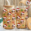 Custom Mom Photo Glass Can With Lid Christmas Gift For Family TH10 896795