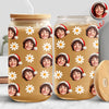 Custom Mom Photo Glass Can With Lid Christmas Gift For Family TH10 896795