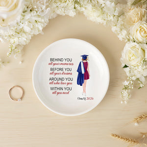 Before You All Your Dreams - Family Personalized Custom Jewelry Dish - Graduation Gift For Family Members, Siblings, Brothers, Sisters 736033