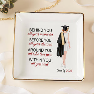 Before You All Your Dreams - Family Personalized Custom Jewelry Dish - Graduation Gift For Family Members, Siblings, Brothers, Sisters 736033