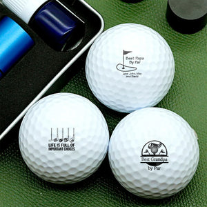 Custom Name Best Papa By Par Embroidered Golf Ball Stamp, Unique Golf Enthusiast Gift LM32 897611