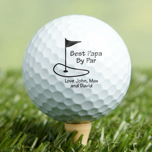 Custom Name Best Papa By Par Embroidered Golf Ball Stamp, Unique Golf Enthusiast Gift LM32 897611