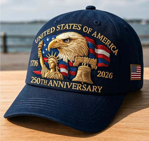 Bald Eagle United States Of America 250th Anniversary Embroidered Cap LM32 897757