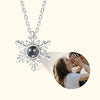 Personalised Snowflake Projection Necklace with Photo and I Love You For Couple TH10 898237